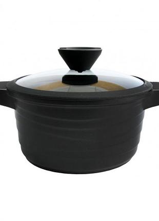 Кастрюля с крышкой 2,7л black pro new lessner 55872-20