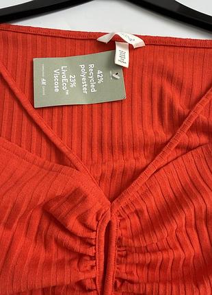 Сукня міді жіноча h&m  в рубчик 7