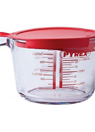 Мерный стакан с крышкой 1 л pyrex classic 264p000/7046
