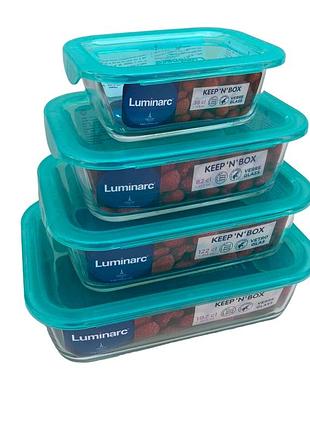 Набір контейнерів 380/820/1220/1970 мл luminarc keep'n box