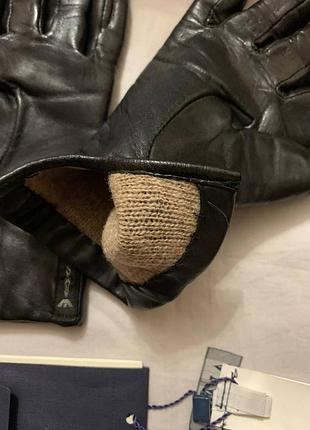 Перчатки armani кожа утепленные 4