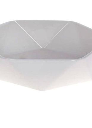 Салатник фарфоровый "ромб" 28*25*7 см bona di 988-283 white