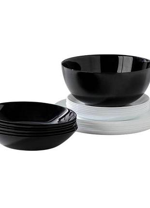 Сервиз столовый luminarc diwali black white 19 предметов 4360p lum