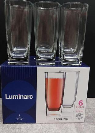 Набор стаканов 6 шт luminarc sterling 330 мл высокие 7666 lum sp
