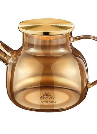 Чайник 950 мл с металлической крышкой wilmax thermo amber 888810003