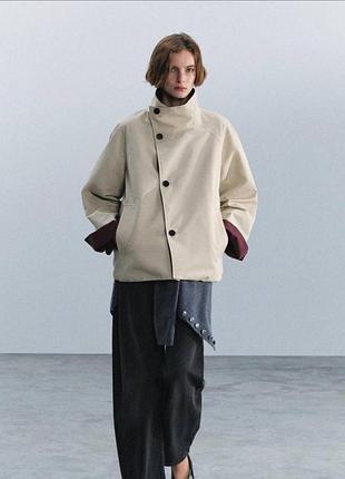 Жіноча двостороння куртка пальто тренч zara