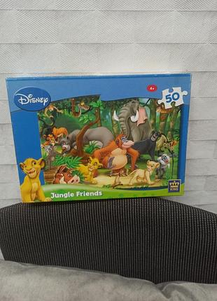 Пазл disney: jungle friends (король лев / книга джунглей) на 50 деталей от бренда king.