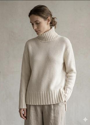 Бежевый свитер reiss шерсть кашемир