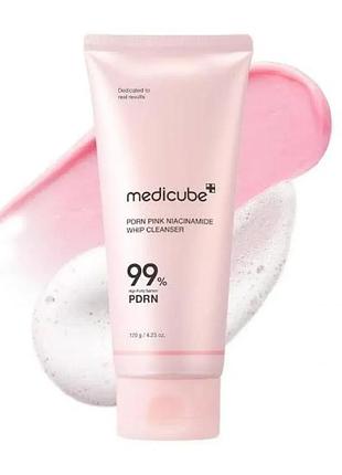 Осветляющая пенка-капсула с pdrn и глутатионом medicube pdrn pink glutathione capsule cleansing foam, 120 г