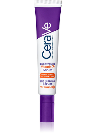 Cerave skin renewing vitamin c serum осветляющая сыворотка с витамином с восстанавливающий барьер кожи