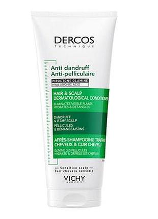 Дерматологический кондиционер против перхоти для всех типов волос vichy dercos anti-dandruff dermatologica