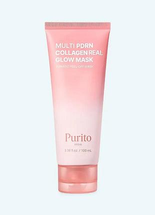 Маска для сияния и восстановления кожи purito seoul multi pdrn collagen real glow mask