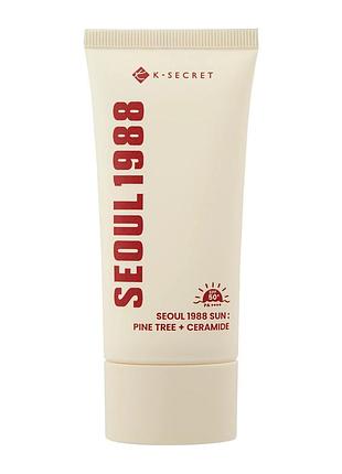 K-secret - seoul 1988 sun : pine tree + ceramide 50+ pa++++ - зволожувальний сонцезахисний крем для обличчя - 50ml