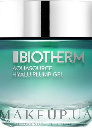 Увлажняющий гель для нормальной и комбинированной кожи лица biotherm aquasource hyalu plump gel