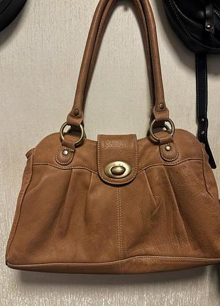 Vintage y2k geniune leather шкіряна натуральна bergamo сумка вінтаж