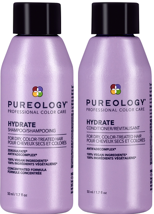 Шампунь и кондиционер pureology hydrate mini shampoo &amp; conditioner, 2*50 мл