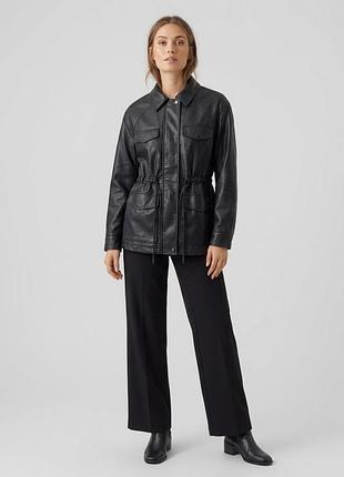 Шкіряна куртка з куліскою. екошкіра vero moda тренд 2026