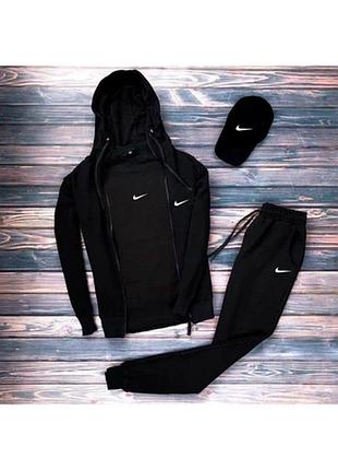 Костюм nike турецька двонитка:кепка,кофта,штани,футболка