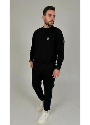 Костюм stone island котон,туреччина,з нашивкою,штани та кофта