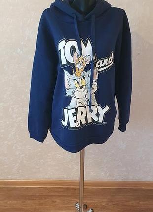 Тепле худі на флісі koton tom and jerry ліцензія — розмір xl (підійде на l/xl)