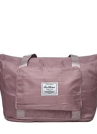 Сумка женская дорожная средняя полиэстер розовый арт.703-1 d.pink (китай)