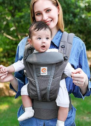Рюкзак-переноска / ерго-рюкзак ergobaby omni breeze baby carrier від народження graphite grey