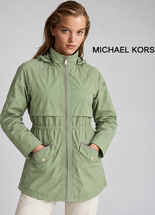 Michael kors оливкова куртка ветровка з капюшоном