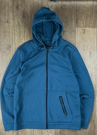 Кофта crivit синя чоловіча спортивна трекінгово худі зіп зіпка nike tech fleece