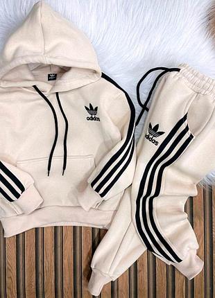 Дитячий спортивний костюм, тринитка на флісі adidas, зріст 140,10років