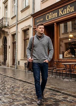 Мужской свитер меланж р.50-52 burton nenswear london мужская кофта