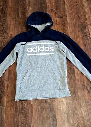 Чоловіча унікальна кофта худі adidas з великим лого оригінал