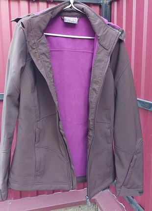 Женская куртка софтшелл tcm alpine (размер 36/38, s/m) на флисе демисезонная