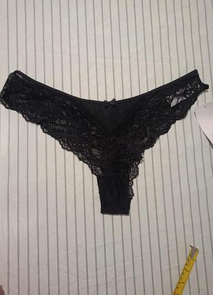 Трусики жіночі hunkemöller танга чорні мереживні