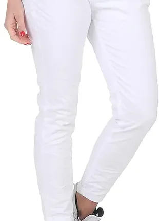 Джинсы белые 7/8 🤍 плотные с бахромой 👖 buena vista malibu ✨ зауженные скинни 👖 натуральный хлопок ✨ укороченные s m