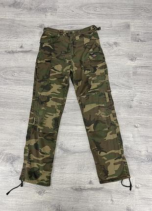Тактичні штани-карго чоловічі dickies  камуфляжі woodland camo
