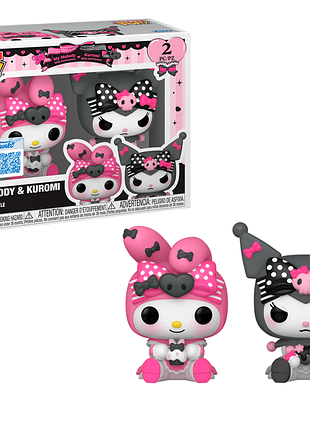 Фігурка funko pocket pop хеллоу кітті май мелоді та куромі hello kitty my melody and kuromi exclusive 10 см fp hk mm k ex