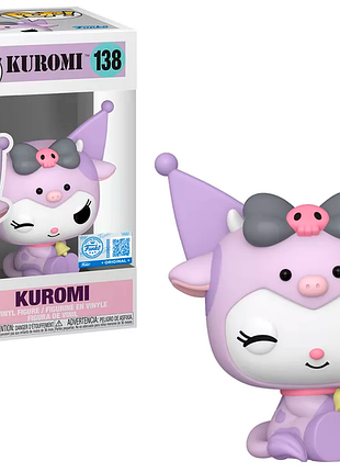 Фігурка funko pop хеллоу кітті куромі hello kitty kuromi 10 см fp hk k 138