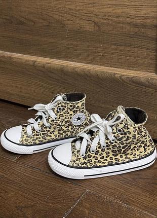 Кеди дитячі converse леопардові