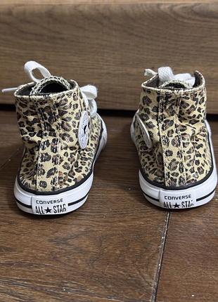 Кеди дитячі converse леопардові 3
