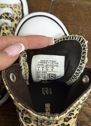 Кеди дитячі converse леопардові 5
