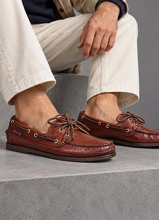Оригинальные топ-сайдеры туфли мужские из натуральной кожи sebago us8.5 42