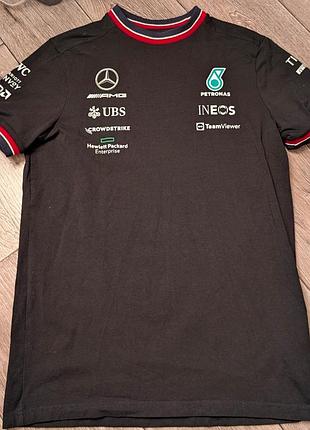 Футболка чоловіча mercedes amg petronas чорна, розмір s-m