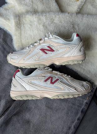 Трендові жіночі кросівки new balance 204l cream / burgundy | 36–41