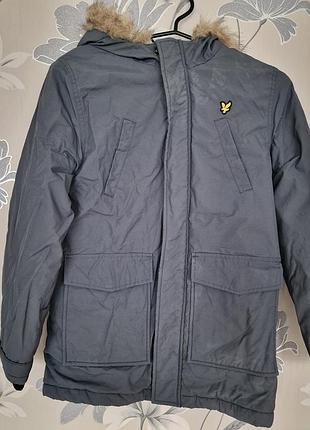 Пальто для хлопчика lyle & scott з капюшоном та хутром