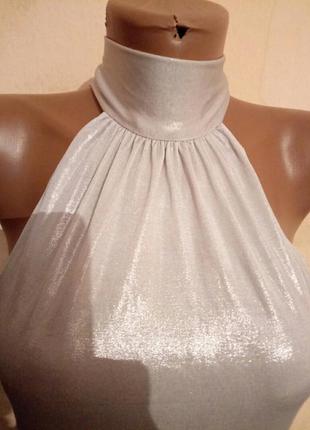 Сріблясте плаття-сарафан2 фото