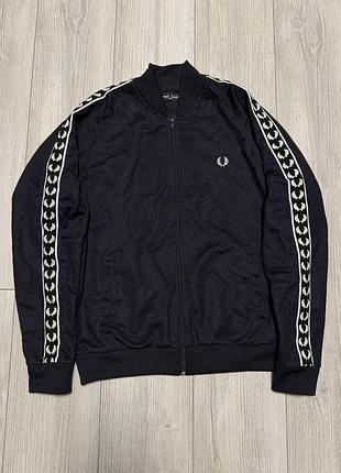Оригінальна кофта чоловіча fred perry jacket на лампасах