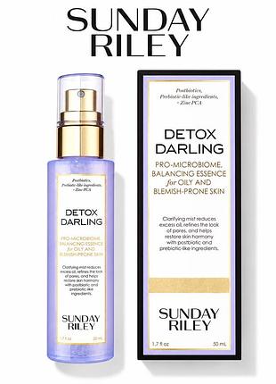 Спрей - детокс для проблемної шкіри обличчя sunday riley detox darling balancing essence mist
