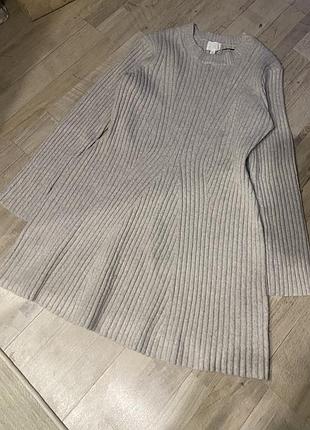 Вʼязана сукня з довгим рукавом h&m бежева