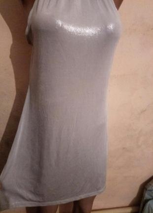 Сріблясте плаття-сарафан3 фото