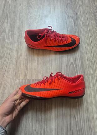 Бутси чоловічі nike mercurial футзалки червоні